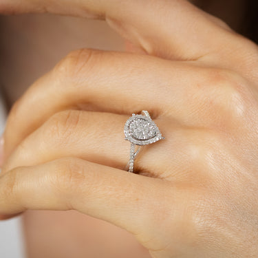 1/5 Carat Diamond Ring in Sterling Silver