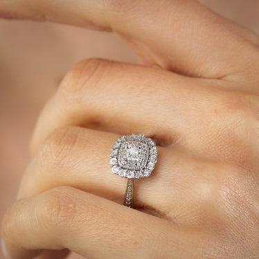 21 Diamonds Ring in Sterling Silver