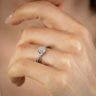 1/6 Carat Diamond Ring in Sterling Silver