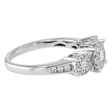 0.45 Carat Diamond Ring in Sterling Silver