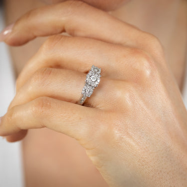 0.45 Carat Diamond Ring in Sterling Silver