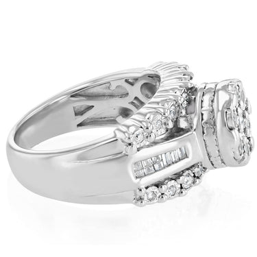 0.45 Carat Diamond Ring in Sterling Silver