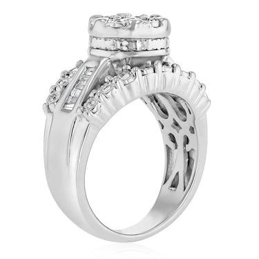 0.45 Carat Diamond Ring in Sterling Silver
