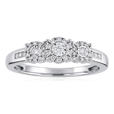 1/5 Carat Diamond Ring in Sterling Silver