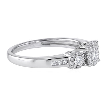 1/5 Carat Diamond Ring in Sterling Silver