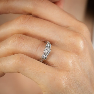 1/5 Carat Diamond Ring in Sterling Silver