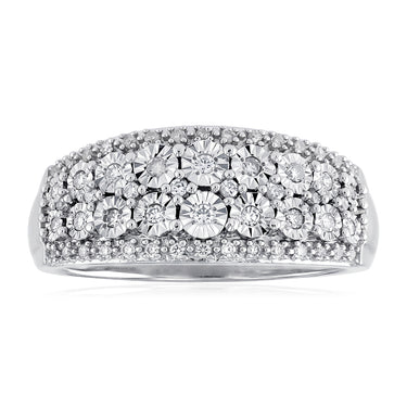1/5 Carat Diamond Ring in Sterling Silver
