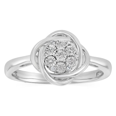 Diamond Ring in Sterling Silver