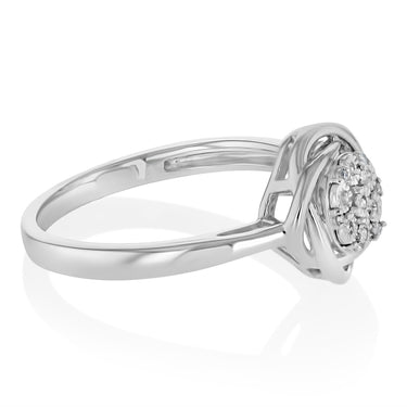 Diamond Ring in Sterling Silver