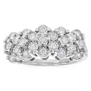 0.45 Carat Diamond Ring in Sterling Silver