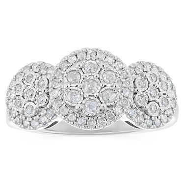0.45 Carat Diamond Ring in Sterling Silver