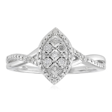 23 Diamonds Ring in Sterling Silver