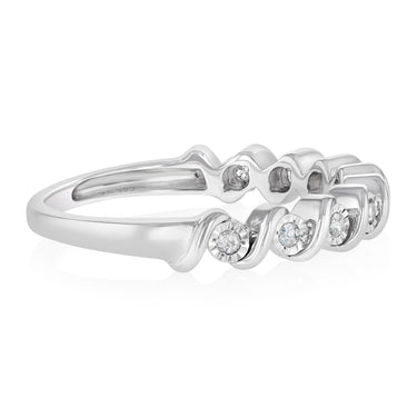1/10 Carat Diamond Ring in Sterling Silver