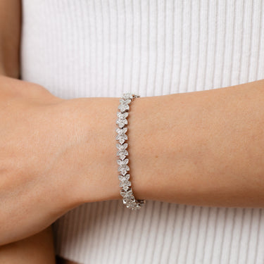 0.45 Carat Diamond Bracelet in Sterling Silver