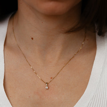 1/5 Carat Diamond Solitaire Pendant in 9ct Yellow Gold