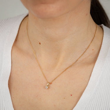 1/3 Carat Diamond Solitaire Pendant in 9ct Yellow Gold