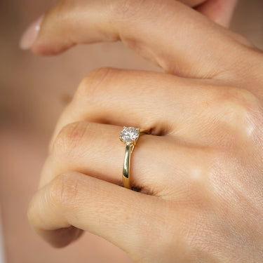0.45 Carat Diamond Solitaire Ring in 9ct Yellow Gold