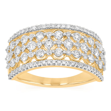 1 Carat Diamond Ring in 9ct Yellow Gold