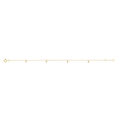 4 Diamonds Fancy Bracelet in 9ct Yellow Gold