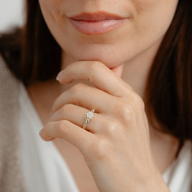 1/3 Carat Diamond 2-Ring Bridal Set in 9ct Yellow Gold