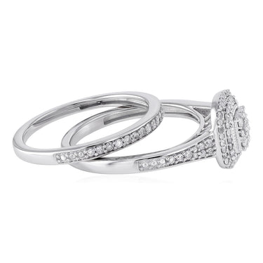 0.65 Carat Diamond 2-Ring Bridal Set in Platinum