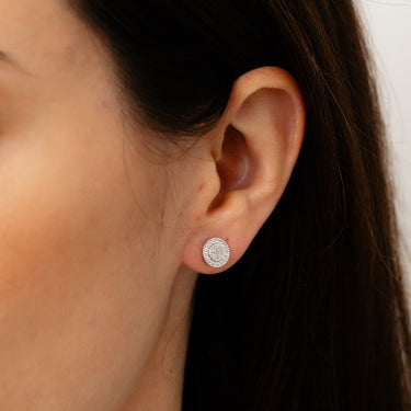 1/10 Carat Diamond Stud Earrings in Sterling Silver