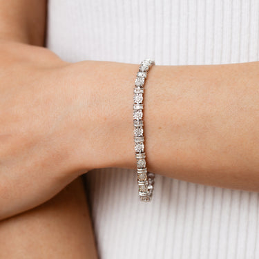 1/5 Carat Diamond 18.5cm Bracelet in Sterling Silver