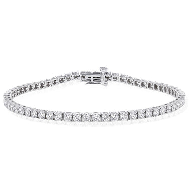 1 Carat Diamond Tennis Bracelet with Brilliant Cut Diamonds in Sterling Silver