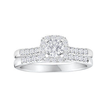 Flawless Cut 0.70 Carat Diamond Bridal Ring 18ct White Gold