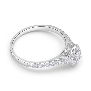 Flawless Cut 18ct White Gold Ring With 0.75 Carats Of Diamond