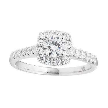 Flawless Cut Platinum Diamond Halo Ring