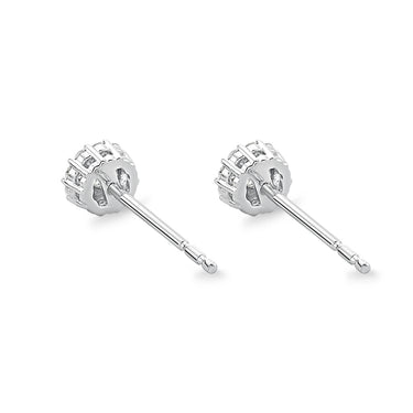 Memoire 18ct White Gold 1/4 Carat Diamond Blossom Style Fashion Studs