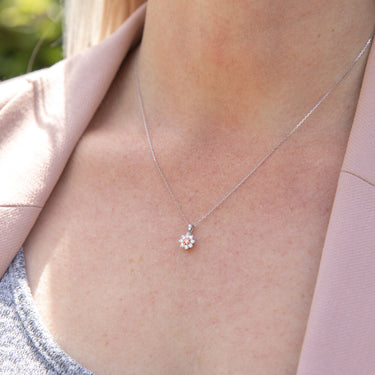 Luminesce Lab Grown Pink and White Diamond Pendant with Chain Included