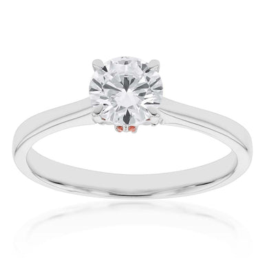 Luminesce Lab Grown 18ct White Gold 1 Carat Diamond Solitaire Engagment Ring