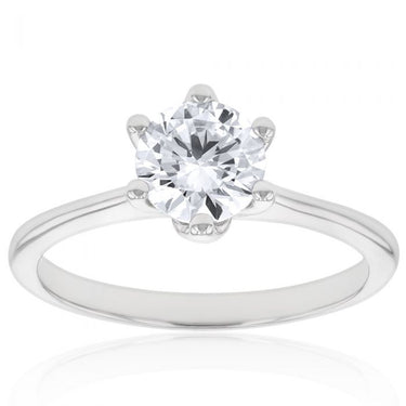 Luminesce Lab Grown 1 Carat Solitaire Engagement Ring in 14ct White Gold