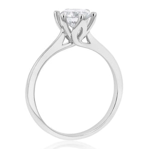 Luminesce Lab Grown 1 Carat Solitaire Engagement Ring in 14ct White Gold