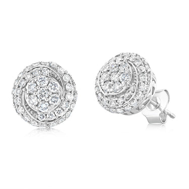 Luminesce Lab Grown 1 Carat Diamond Stud Earrings in Sterling Silver