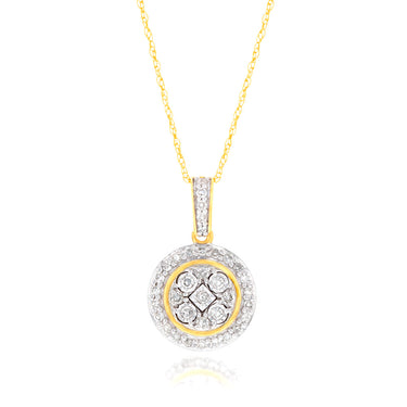 Luminesce Lab Grown Diamond 1/5 Carat Pendant with Chain in 9ct Yellow Gold