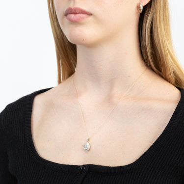 Luminesce Lab Grown Diamond 1/5 Carat Pear Pendant on 45cm Chain in 9ct Yellow Gold