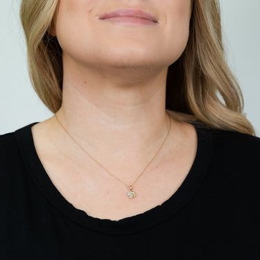 Luminesce Lab Grown Diamond Pendant in 9ct Yellow Gold with Rope Chain