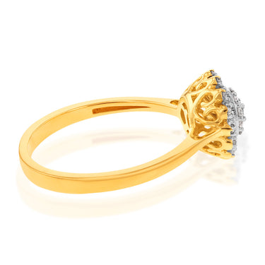 Luminesce Lab Grown Ring 9ct Yellow Gold