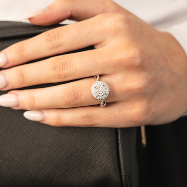 Luminesce Lab Grown Diamond 1/4 Carat Dress Ring in Sterling Silver