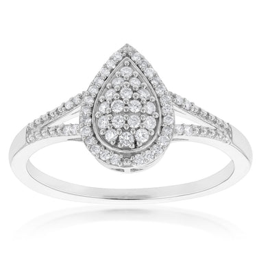 Luminesce Lab Grown Diamond Silver 1/4 Carat Dress Ring