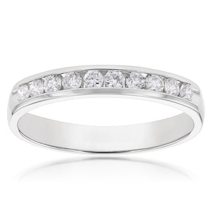 Luminesce Lab Grown Diamond 1/4 Carat Eternity Ring in 9ct White Gold