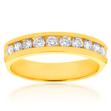 Luminesce Lab Grown Diamond 1/2 Carat Eternity Ring in 9ct Yellow Gold