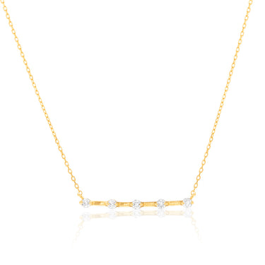 Luminesce Lab Grown Diamond Bar Pendant in 9ct Yellow Gold