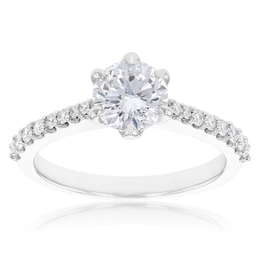 Luminesce Lab Grown 14ct White Gold 1.4 Carat Fancy Diamond Ring