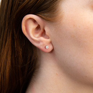 Luminesce Lab Grown Diamond 20-24PT Silver Flower Studs