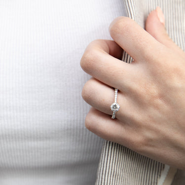 Luminesce Lab Grown 14ct White Gold 1 Carat Diamond Fancy Ring