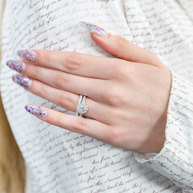 Luminesce Lab Grown Diamond 1.5Ct Halo Bridal Set in 14ct White Gold